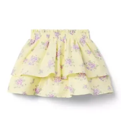 Tiered Floral Skirt