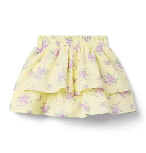 Tiered Floral Skirt