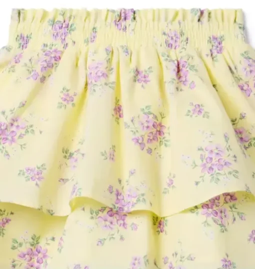 Tiered Floral Skirt