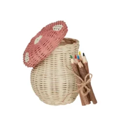Toadstool Basket - Musk & Straw