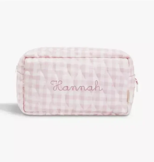 Toiletry Pouch - Pink Gingham
