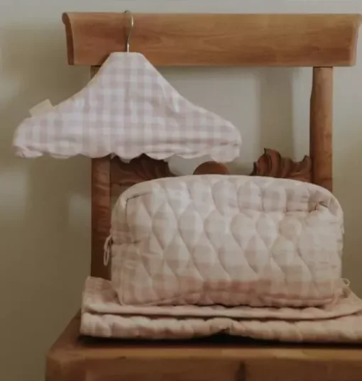 Toiletry Pouch - Pink Gingham