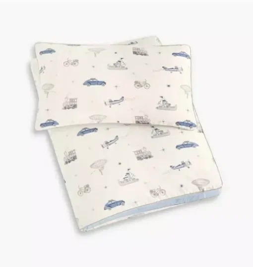 Transit Treasures Toddler Duvet Set - Blue