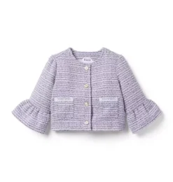 Tweed Bell Sleeve Jacket