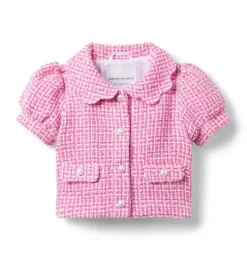 Tweed Puff Sleeve Jacket