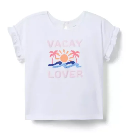 Vacay Ruffle Sleeve Tee