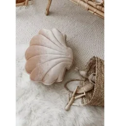 Velvet “Beige Pearl” Shell Pillow