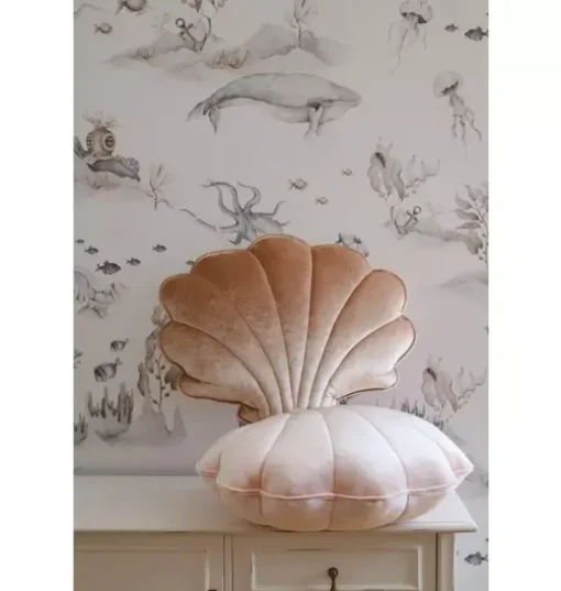 Velvet “Beige Pearl” Shell Pillow