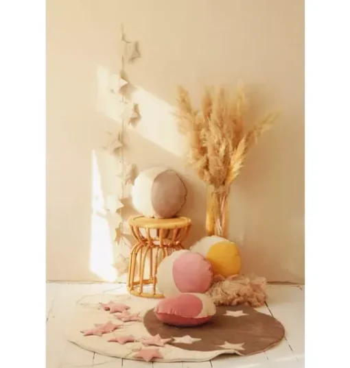 Velvet “Cream Dust” Garland with Stars