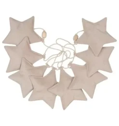 Velvet “Cream Dust” Garland with Stars