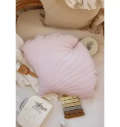 Velvet “Powder Pink” Ginkgo Leaf Pillow
