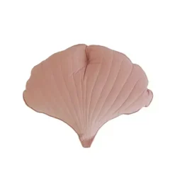 Velvet “Powder Pink” Ginkgo Leaf Pillow