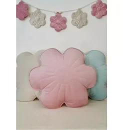 Velvet "Pink Elderberry" Flower Pillow