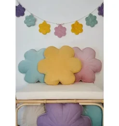 Velvet "Pink Elderberry" Flower Pillow