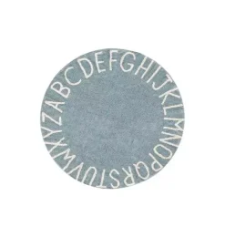 Washable Rug ABC Natural Vintage Blue