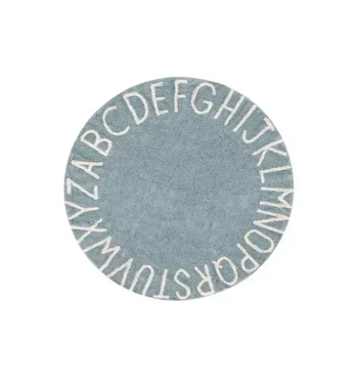 Washable Rug ABC Natural Vintage Blue