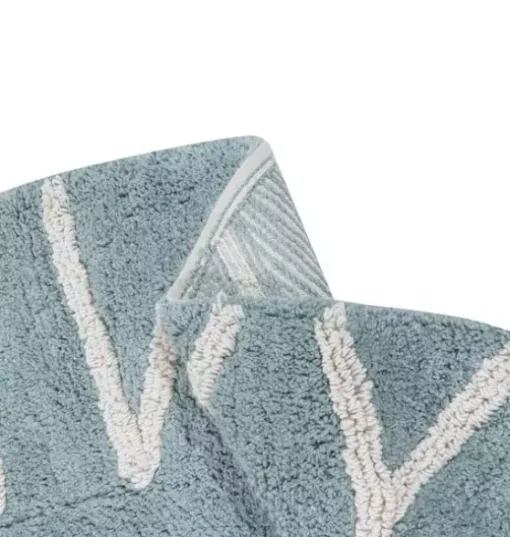 Washable Rug ABC Natural Vintage Blue