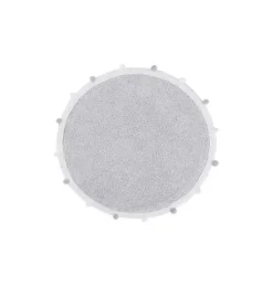 Washable Rug Bubbly Light Grey - White