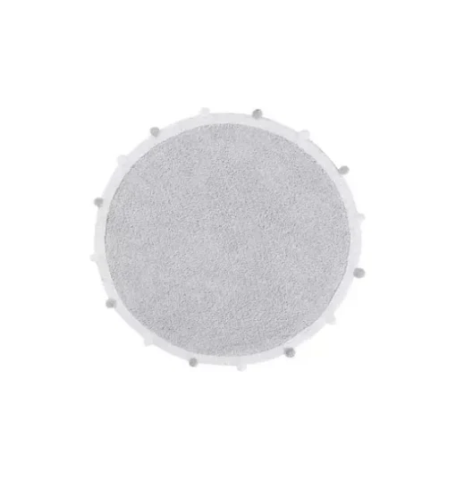 Washable Rug Bubbly Light Grey - White