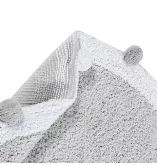 Washable Rug Bubbly Light Grey - White