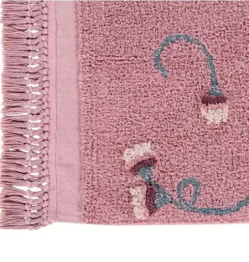 Washable Rug English Garden Ash Rose