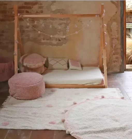 Washable Rug Hippy Dots Vintage Nude