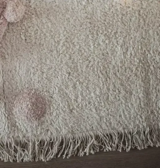 Washable Rug Hippy Dots Vintage Nude
