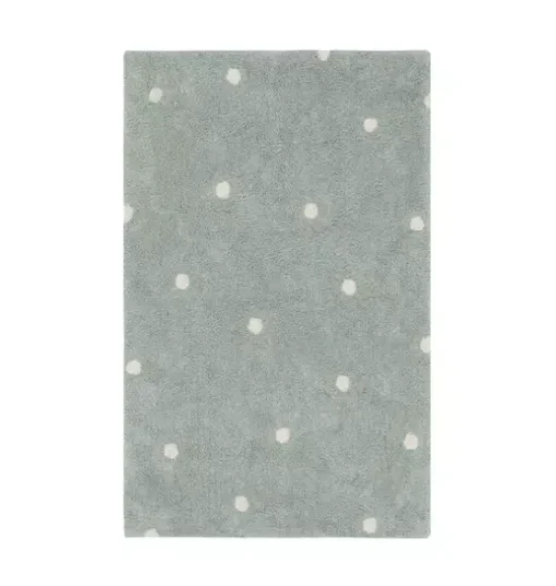 Washable Rug Mini Dot Blue Sage