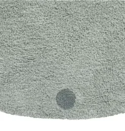 Washable Rug Round Dot  Blue Sage