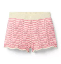 Wavy Striped Sweater Short