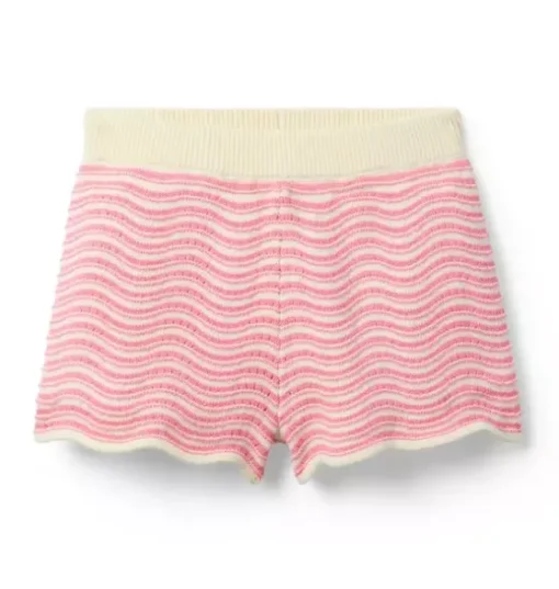 Wavy Striped Sweater Short