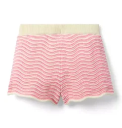 Wavy Striped Sweater Short