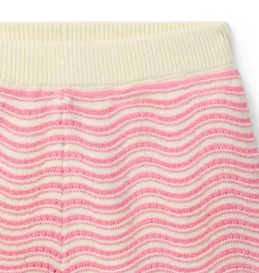 Wavy Striped Sweater Short