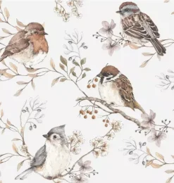 White/Gray Birds Wallpaper