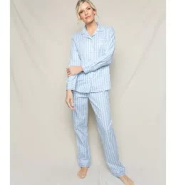 Women's Light Blue Gingham Pajama Set