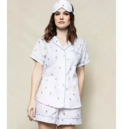 Women's Short Pajama Set in Bateau