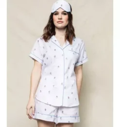 Women's Short Pajama Set in Bateau