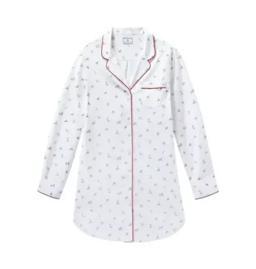 Women's Twill Nightshirt in Coastal Charms