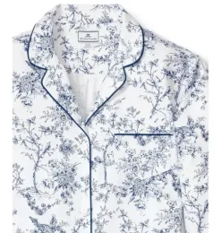 Women's Twill Nightshirt in Blue Timeless Toile