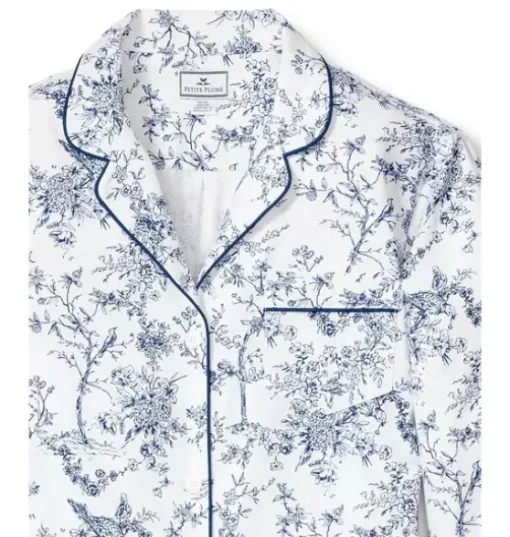 Women's Twill Nightshirt in Blue Timeless Toile