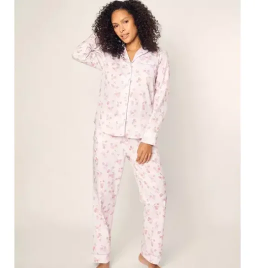 Women's Twill Pajama Set in Seashell Splendor