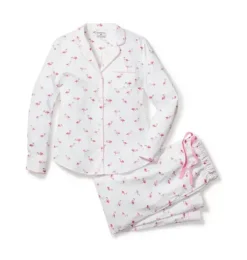 Women's Twill Pajama Set in Flamingos