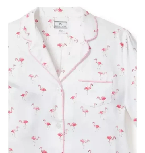Women's Twill Pajama Set in Flamingos