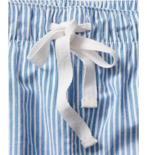 Women's Twill Pajama Set in French Blue Seersucker