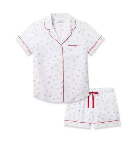 Women's Twill Short Pajama Set in Coastal Charms