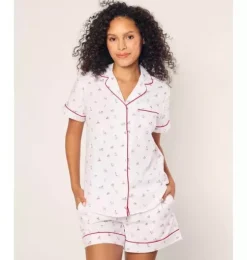 Women's Twill Short Pajama Set in Coastal Charms