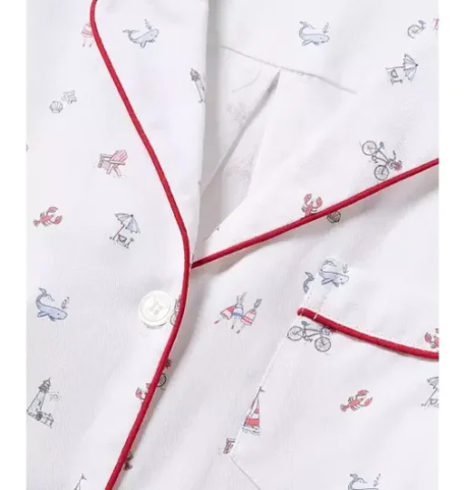 Women's Twill Short Pajama Set in Coastal Charms