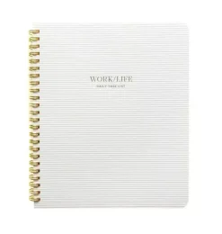 Work/Life Notebook, Grey Stripe
