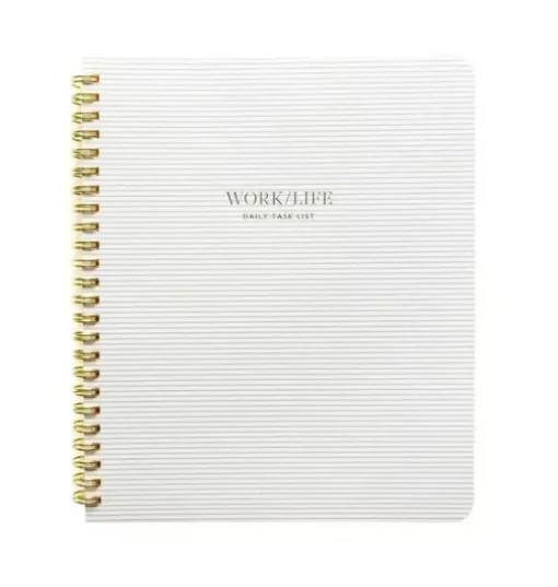 Work/Life Notebook, Grey Stripe