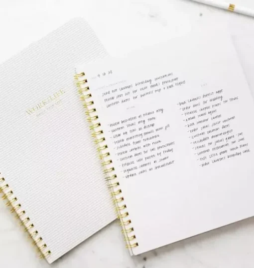 Work/Life Notebook, Grey Stripe